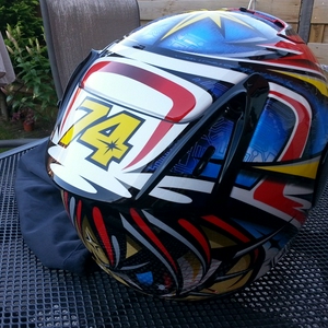 Shoei X Spirit Daijiro Kato #74 replica helm