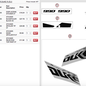 SuperDuke-R decals
