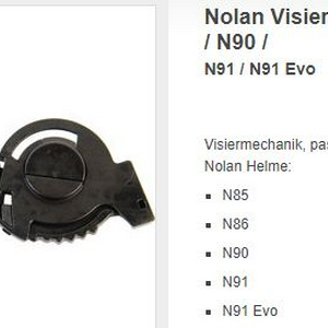 Nolan N85/N86/N90/N91/N91 Evo zijkapje vizier