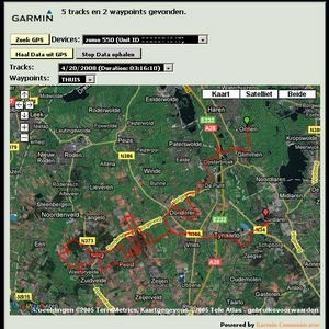 Garmin track in Google