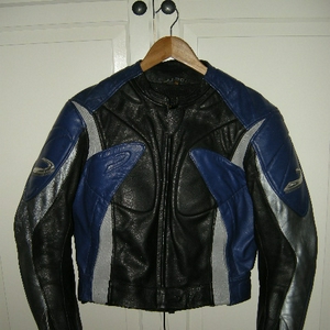 Dames motorpak combi mt 40, merk Damen, blauw/zwart/grijs