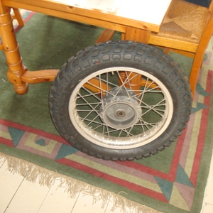Achterwiel XL500r met nieuwe band